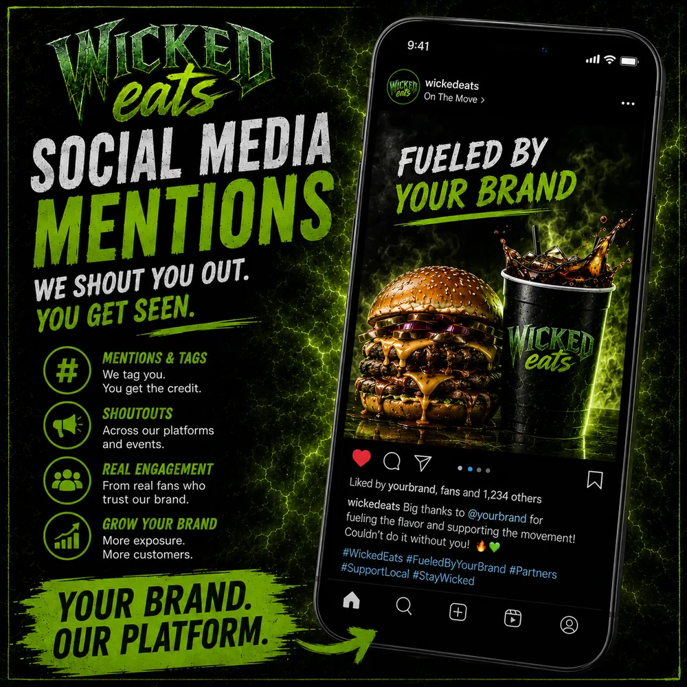 Social Media Mentions — Tags and shoutouts across our platforms